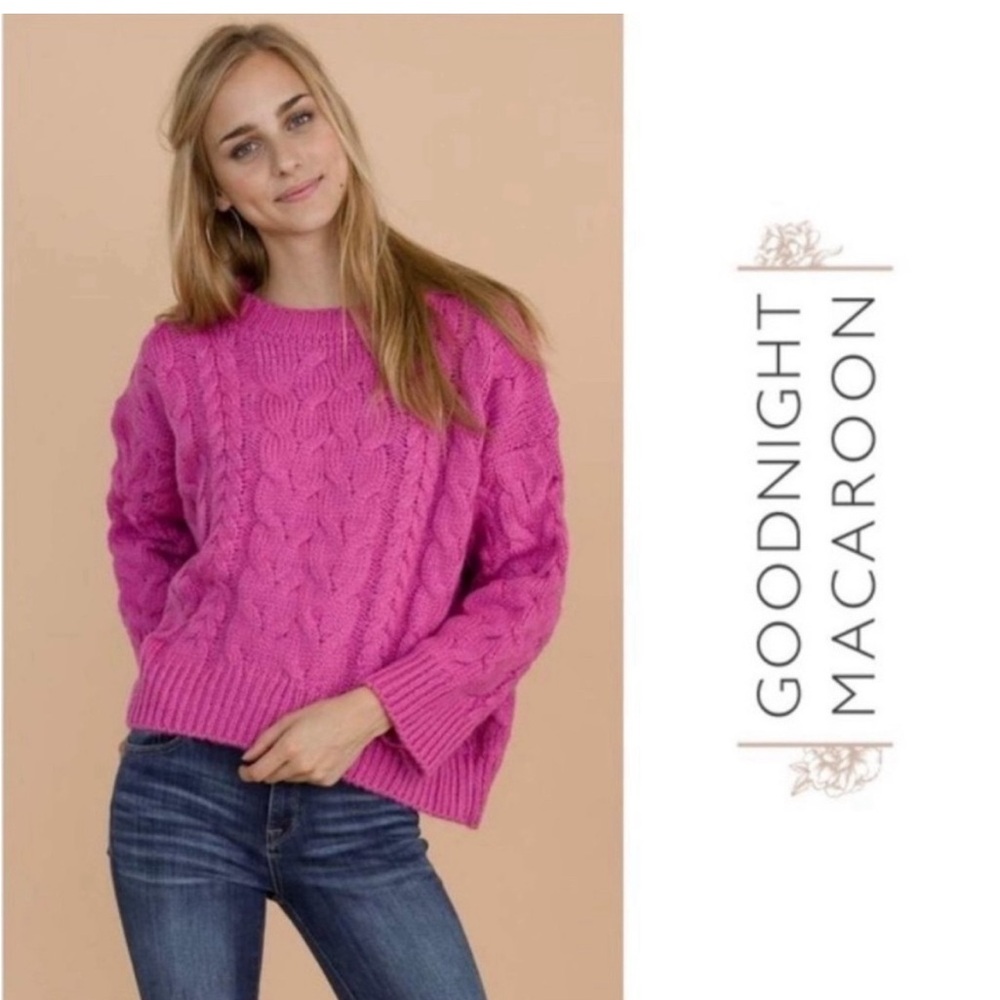 Goodnight Macaroon fuschia sweater